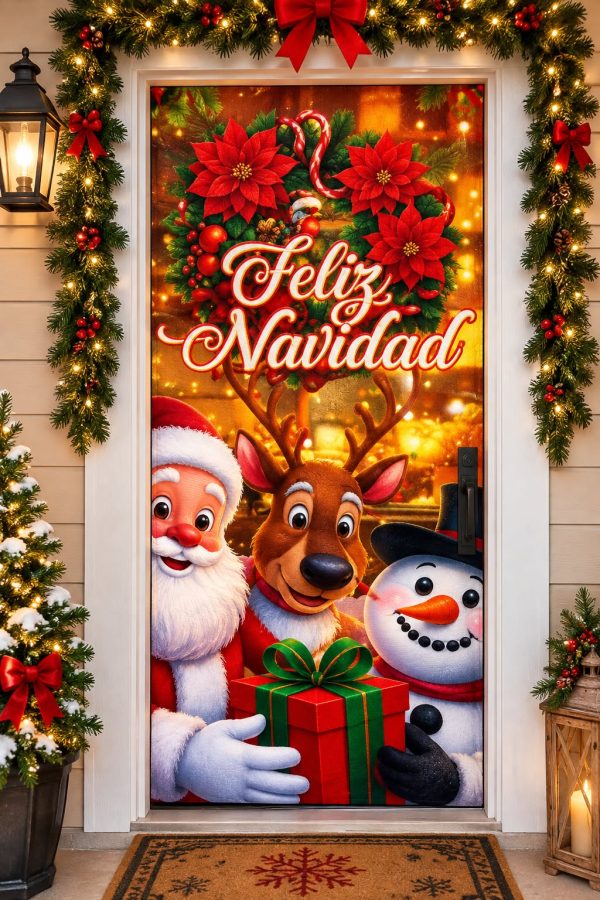 FUNDA PARA PUERTA NAVIDEÑO