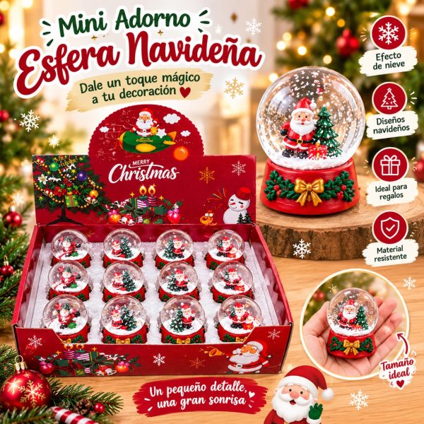 MINI ADORNO ESFERA NAVIDEÑA
