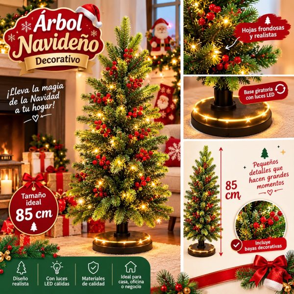 MINI ÁRBOL NAVIDEÑO DECORATIVO