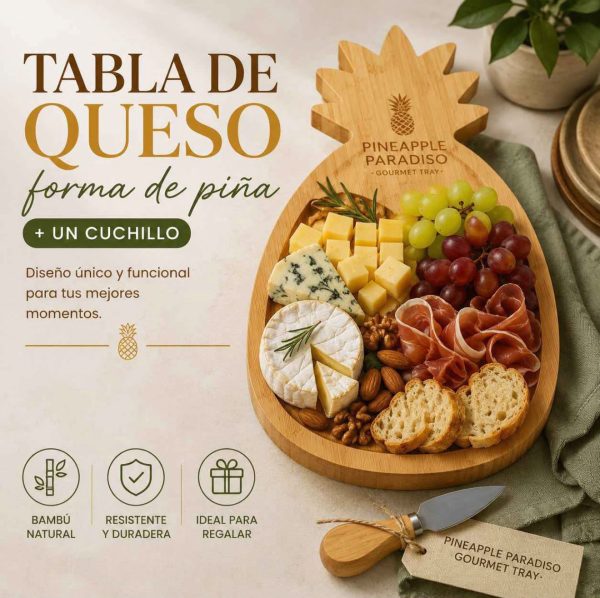 TABLA DE QUESOS FORMA DE PIÑA