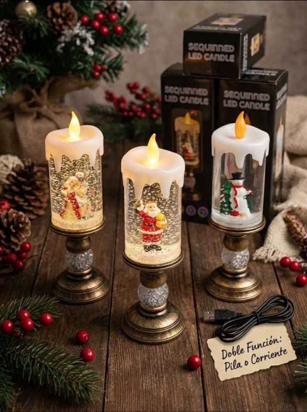 VELAS NAVIDEÑAS LED