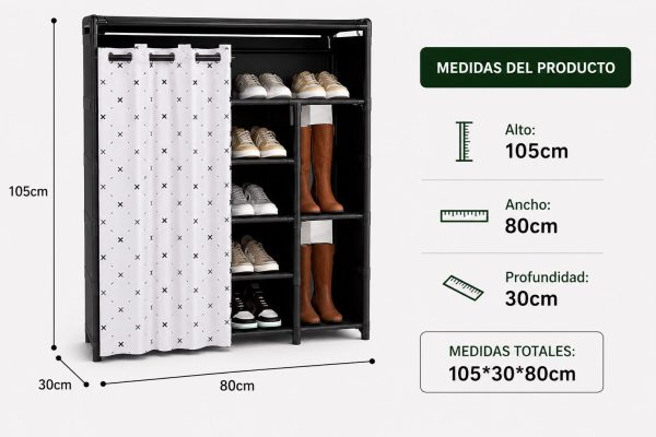 ZAPATERA CON CORTINA
